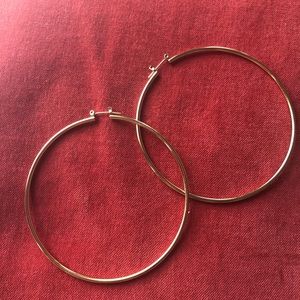 14k plated large hoops